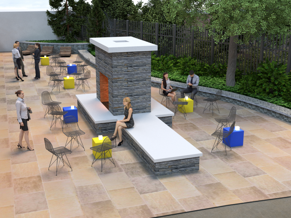 One of the proposed garden settings.